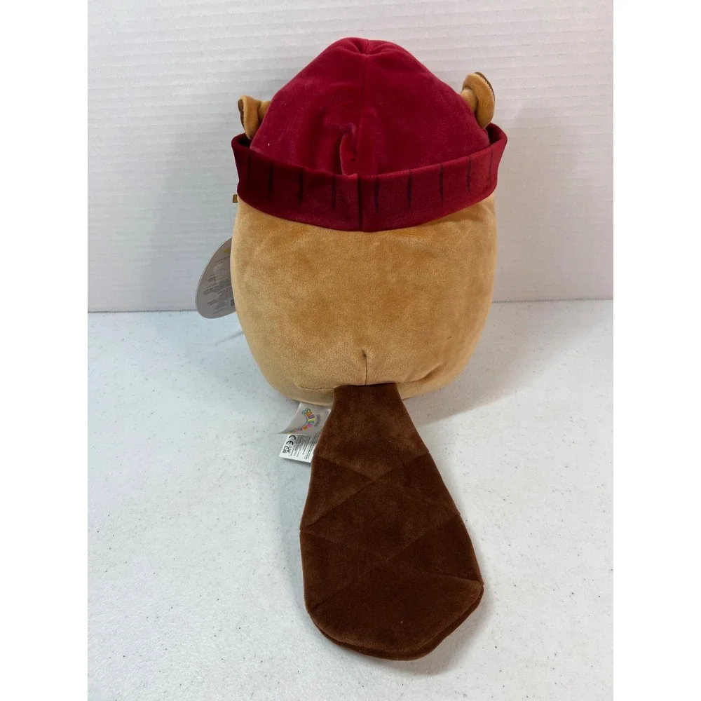 Squishmallows Chip the Beaver 8 Inch Brown Plush with Red Beanie S7 #272-5 NWT